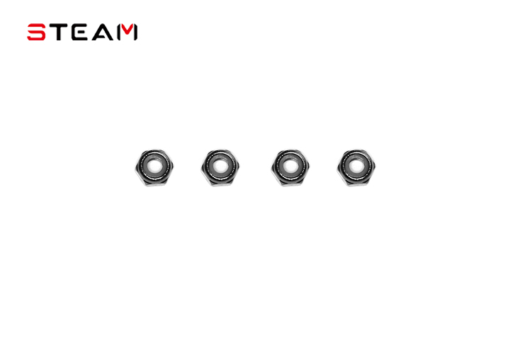 M4 Nut/Black Nickle Plated 4pcs MK7047