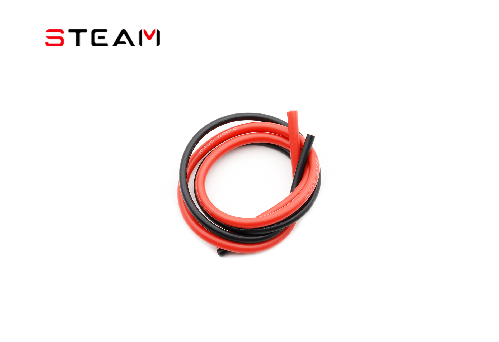 Steam 10AWG红黑特软硅胶线 E12020A