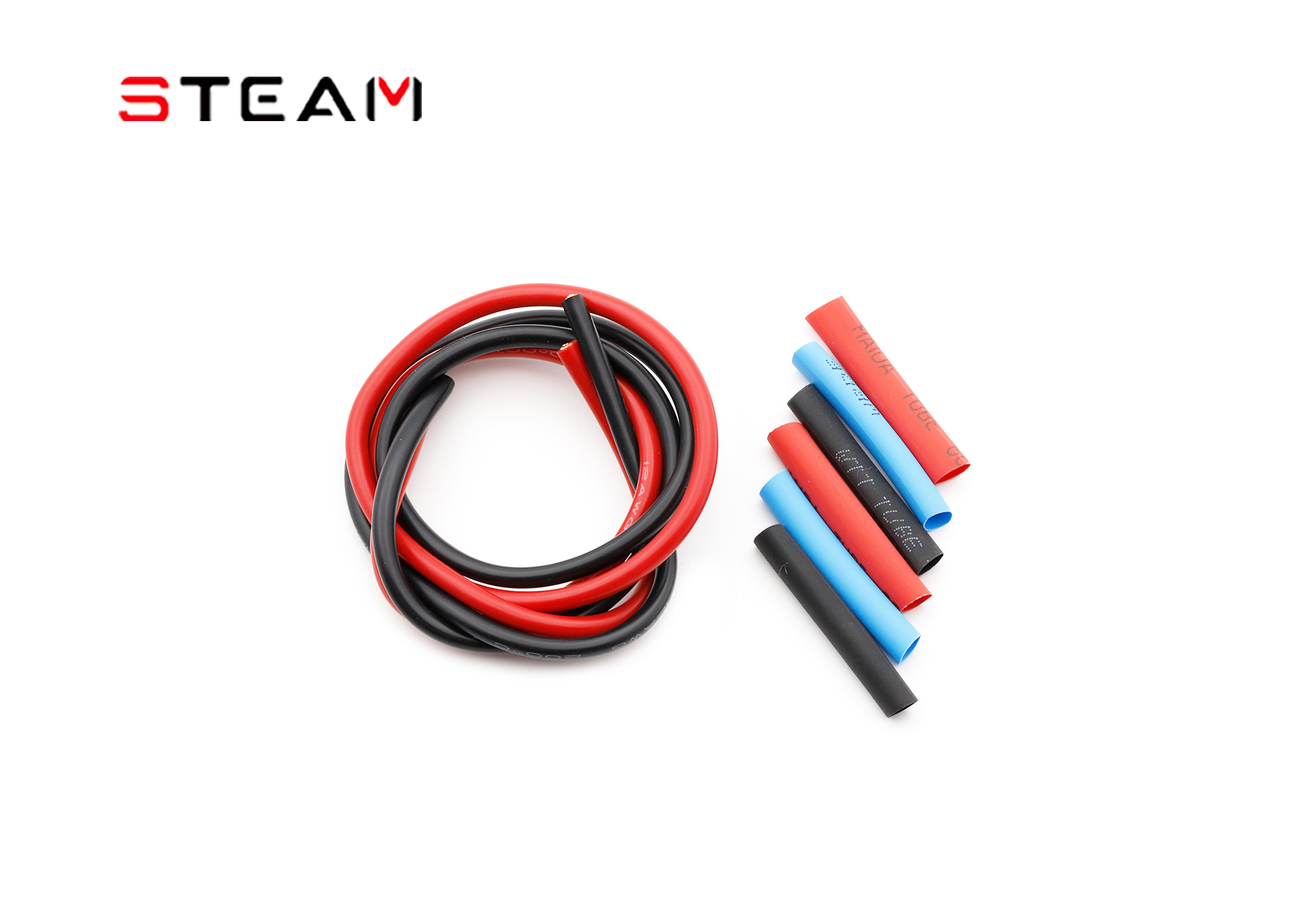 Steam 12AWG Red & Black Special Soft Silica Gel Wire E12020B