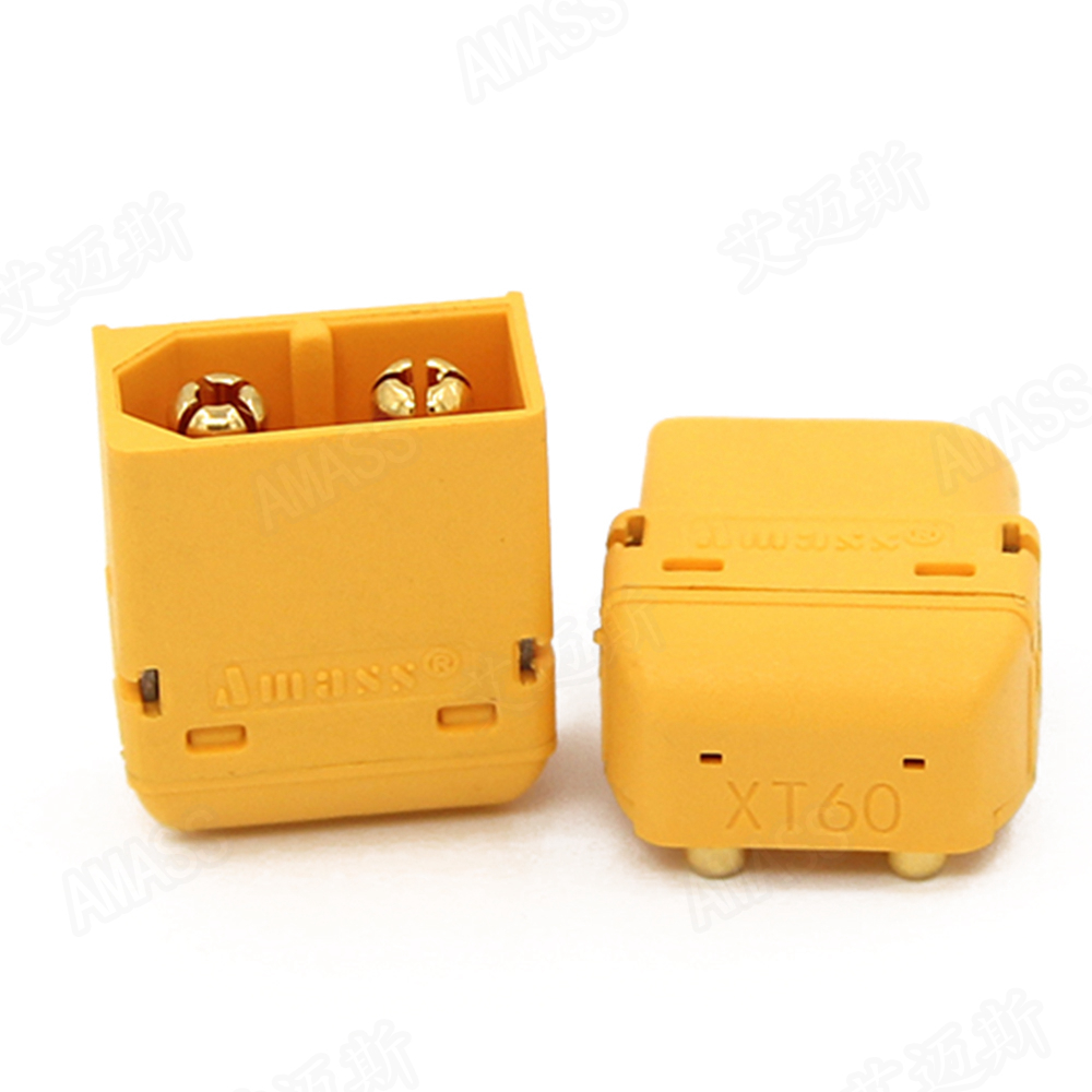 Amass XT60PW卧式板式电路板插头/一对装