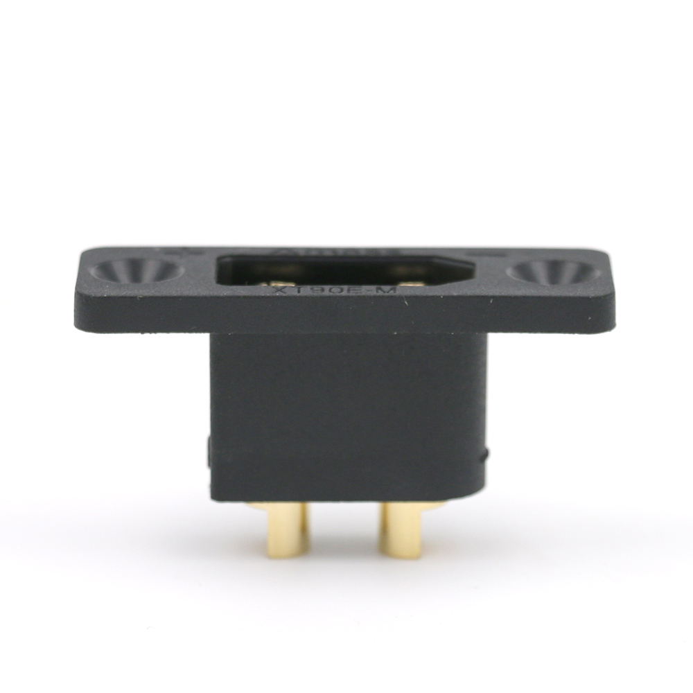 Amass XT90E带固定孔黑色镀金连接器/M(公）