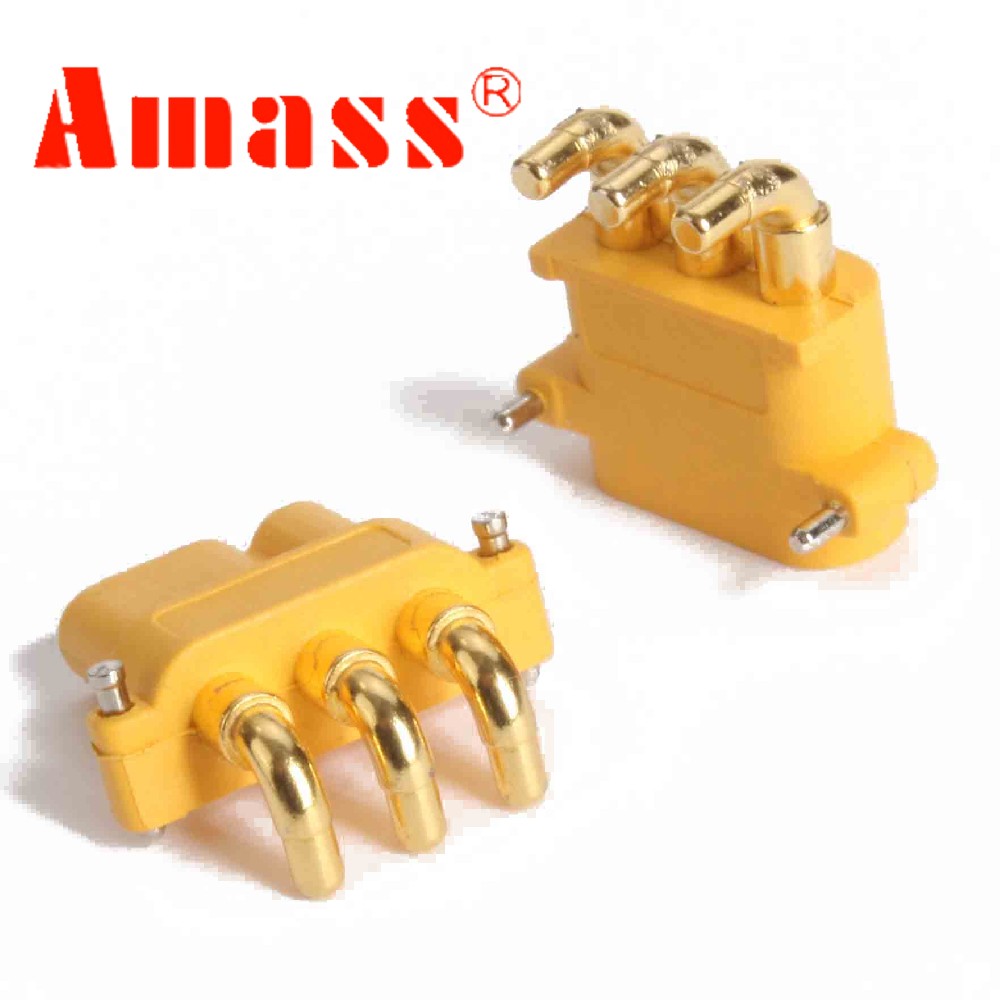 Amass MR30PW直角板式卧式插头/一对装