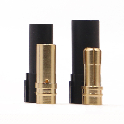 Amass XT150加长6mm镀金香蕉插头/一对装/黑