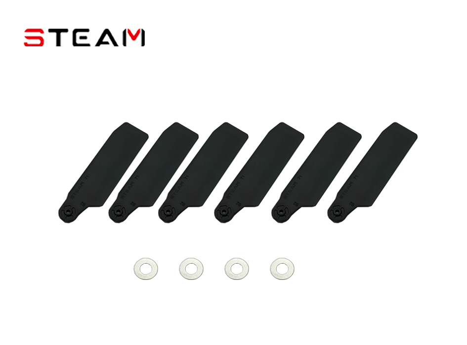 新款碳塑黑色尾桨/71MM/M2.5/2.6MM/3对装 TS71-M2.5-2.6MM